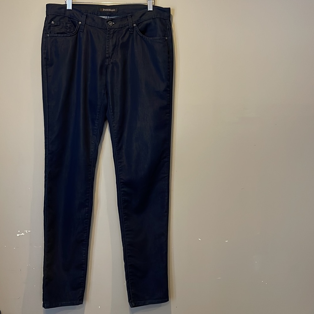 James Jeans, 31, Twiggy, dark wash, lightweight jeans (cotton/poly/Lycra), EUC